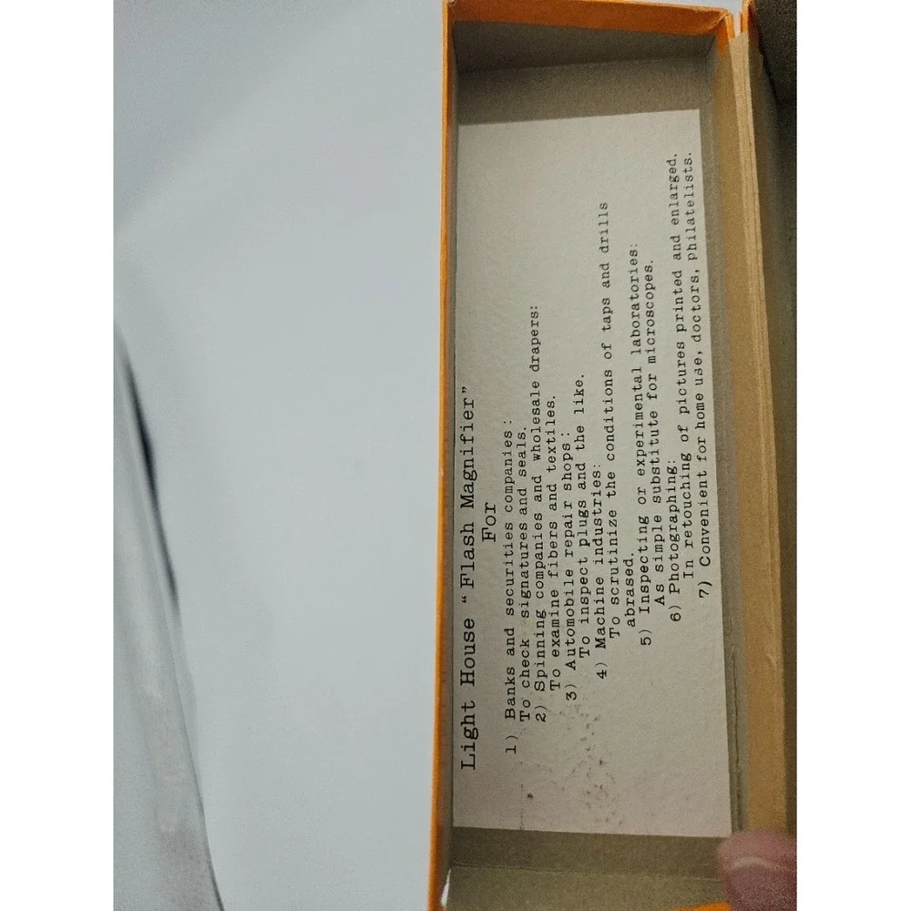 Vintage Light House Flash Magnifier 7X Illuminated Loupe Japan Original Box
